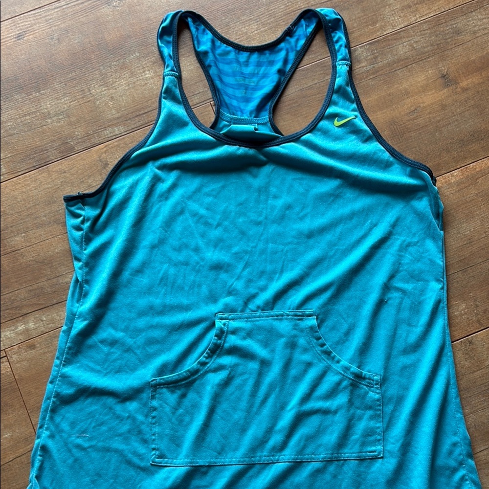 Nike Teal Racerback tunic Tank Top